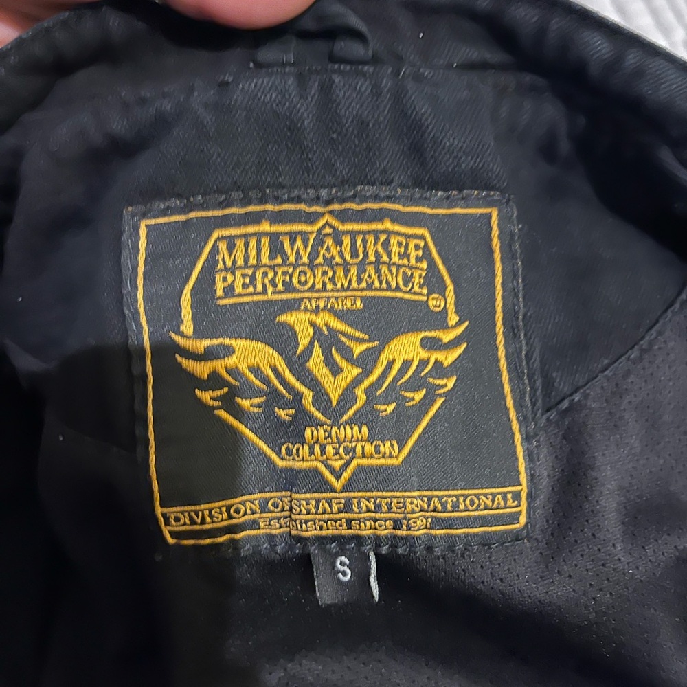 Milwaukee Performance Apparel Black Denim Concealed Carry Vest small